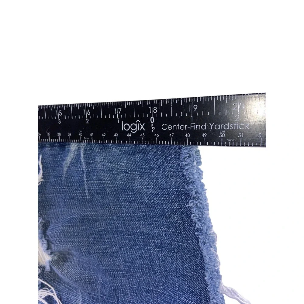 AG Adriano Goldschmied Woman's‎ Medium Wash Distressed Capri Raw Hem Size 29R